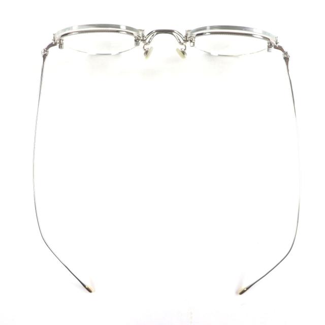 極美品▼10 eyevan テン アイヴァン no.6 2 44-1G ツルK18 ツーポイント ハーフリム ボストン メガネ 眼鏡 44□23-145 度入 総重量12.13g