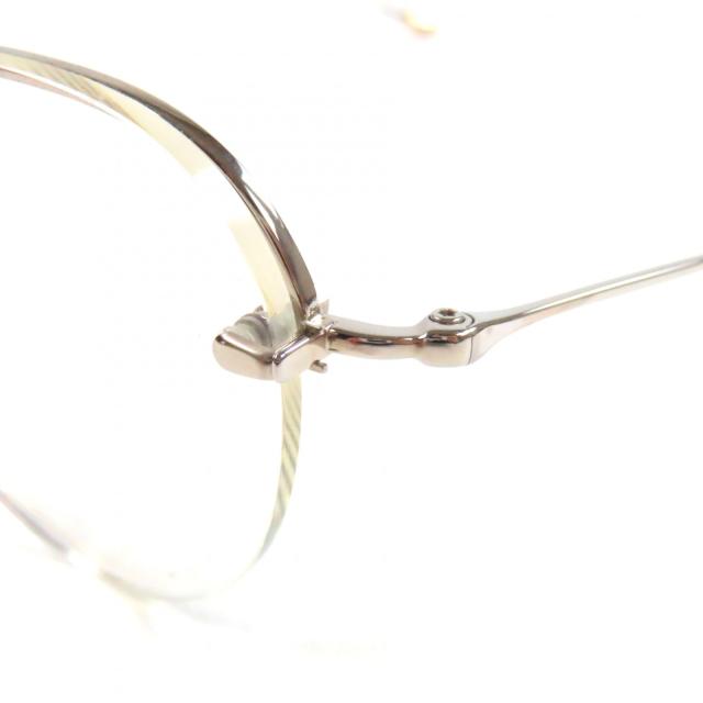 極美品▼10 eyevan テン アイヴァン no.6 2 44-1G ツルK18 ツーポイント ハーフリム ボストン メガネ 眼鏡 44□23-145 度入 総重量12.13g