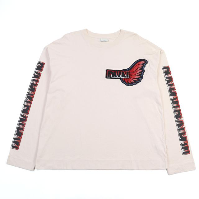 美品○DRIES VAN NOTEN ドリスヴァンノッテン 23SS HEGLAND PR EMB 6603 M.K.JERSEY 長袖Ｔシャツ S 正規品 メンズ