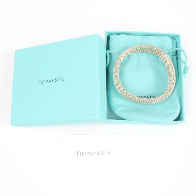 極美品☆TIFFANY&Co. ティファニー サマセット バングル 925 ブレスレット シルバー 箱・保存袋付き 重量56.1g レディース_1