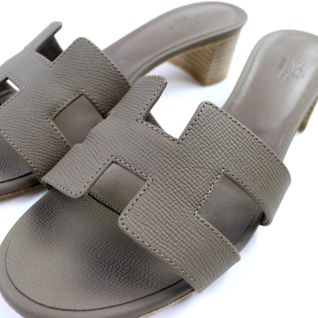 美品◇HERMES エルメス AF151215Z オアジス レザー エトゥープ H