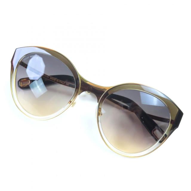 極美品◇HARRY WINSTON ハリー ウィンストン 2023年製 グラデーションレンズ メガネ サングラス ゴールド金具 53□22 140 箱・保存袋付き