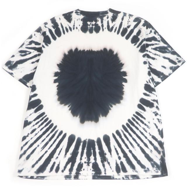 極美品□BALENCIAGA バレンシアガ 684155 タイダイ柄 クラックロゴプリント オーバーサイズ 半袖Ｔシャツ ホワイト ブラック XS 正規品_2
