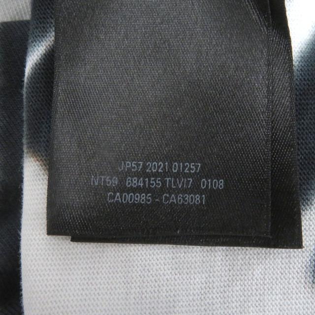 極美品□BALENCIAGA バレンシアガ 684155 タイダイ柄 クラックロゴプリント オーバーサイズ 半袖Ｔシャツ ホワイト ブラック XS 正規品_6