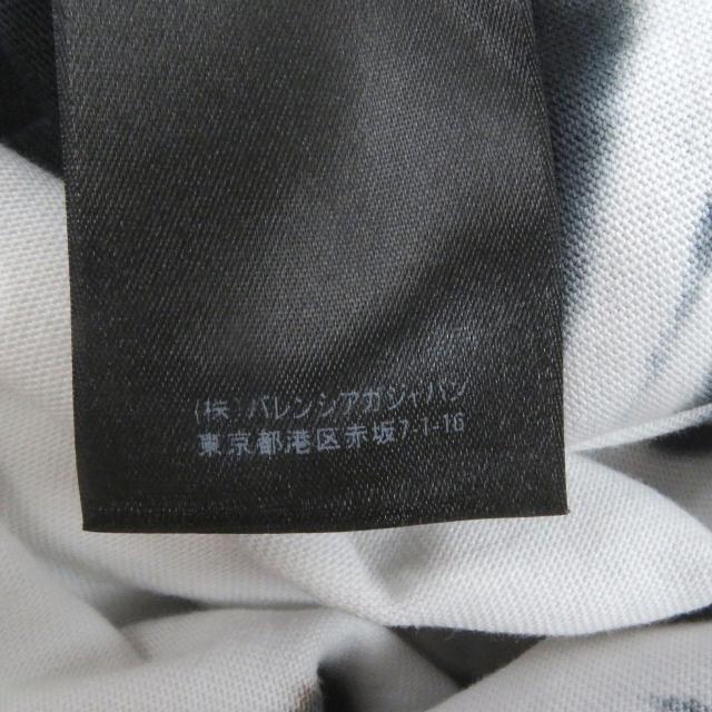 極美品□BALENCIAGA バレンシアガ 684155 タイダイ柄 クラックロゴプリント オーバーサイズ 半袖Ｔシャツ ホワイト ブラック XS 正規品_7