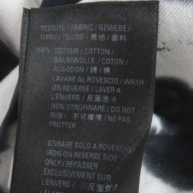 極美品□BALENCIAGA バレンシアガ 684155 タイダイ柄 クラックロゴプリント オーバーサイズ 半袖Ｔシャツ ホワイト ブラック XS 正規品_8