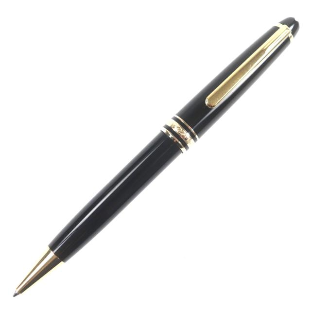良品▼MONTBLANC モンブラン マイスターシュテュック ホワイトスター ツイスト式 ボールペン ブラック ゴールド ドイツ製 筆記確認済み