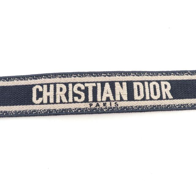 良品★Christian Dior クリスチャンディオール S8553CBTE キャンバス エンブロイダリー ロゴデザイン ショルダーストラップ　ネイビー_5