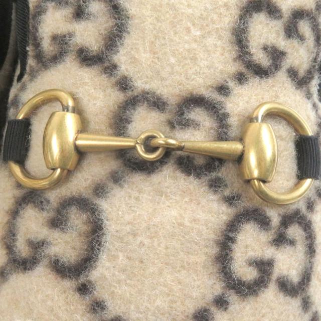 未使用品□GUCCI グッチ ムートン GGロゴ総柄 ホースビット ムートンライニング スリッポン ベージュ 11 保存袋付き イタリア製 メンズ_6