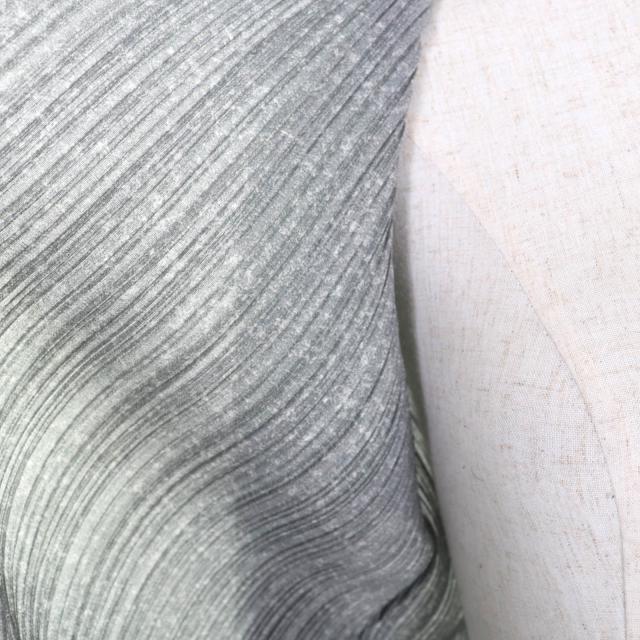 極美品◇PLEATS PLEASE プリーツプリーズ イッセイミヤケ PP01-JT108 ひざ丈 長袖シャツ ワンピース グレー 3 日本製 正規品 レディース_4