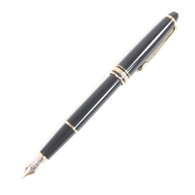 極美品□MONTBLANC モンブラン マイスターシュテュック Pix ペン先14K Mニブ キャップ式 万年筆 ブラック ゴールド ケース付き ドイツ製
