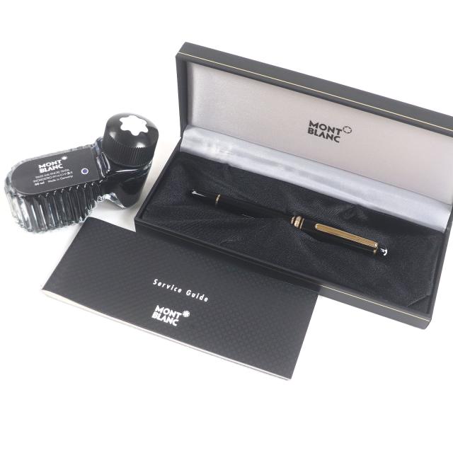 極美品□MONTBLANC モンブラン マイスターシュテュック Pix ペン先14K Mニブ キャップ式 万年筆 ブラック ゴールド ケース付き ドイツ製_1