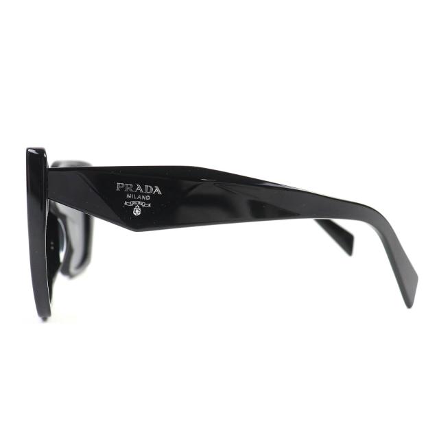 極美品△PRADA プラダ SPR 19Z-F ロゴ アジアンフィット サングラス アイウェア ブラック 56□16 145 ケース付き イタリア製 レディース_4