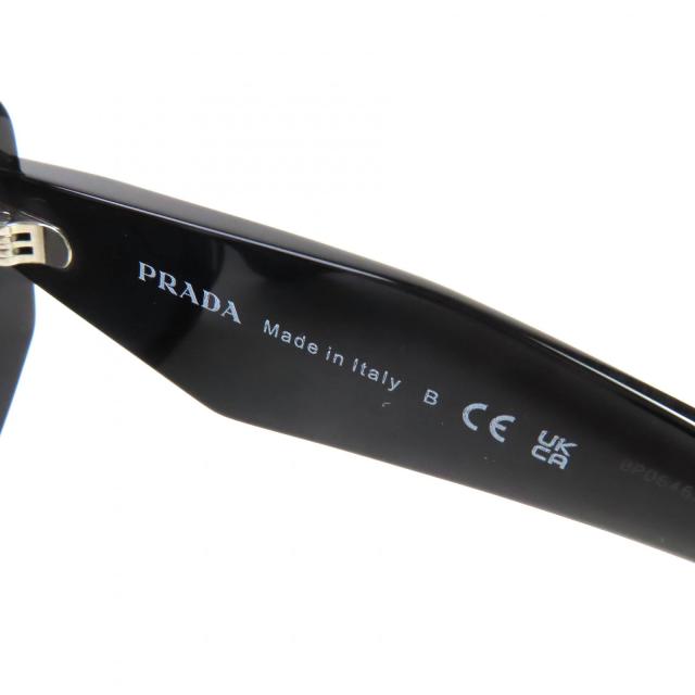 極美品△PRADA プラダ SPR 19Z-F ロゴ アジアンフィット サングラス アイウェア ブラック 56□16 145 ケース付き イタリア製 レディース_8