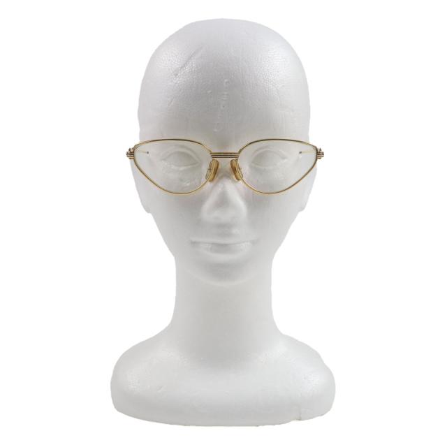 人気▼Cartier カルティエ トリニティ ロゴ金具付き メガネ 眼鏡 アイウェア ゴールド ボルドー 54□15 135 度入り フランス製 メンズ