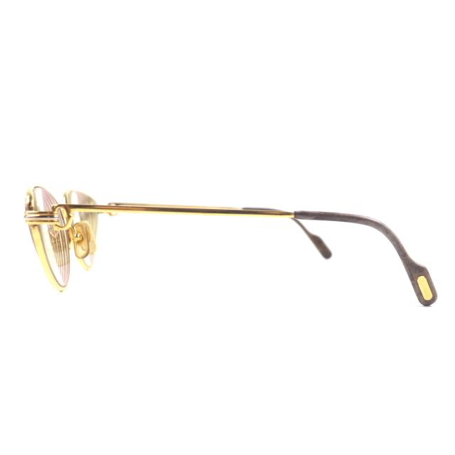 人気▼Cartier カルティエ トリニティ ロゴ金具付き メガネ 眼鏡 アイウェア ゴールド ボルドー 54□15 135 度入り フランス製 メンズ