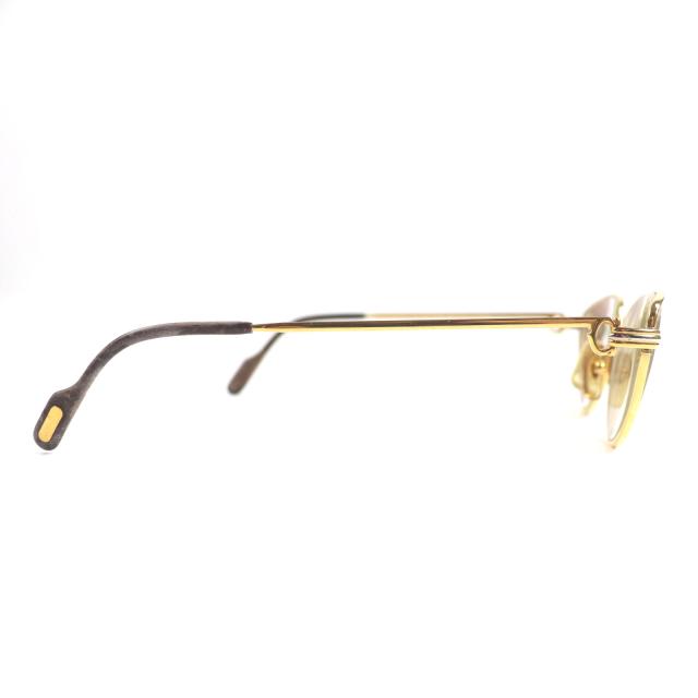 人気▼Cartier カルティエ トリニティ ロゴ金具付き メガネ 眼鏡 アイウェア ゴールド ボルドー 54□15 135 度入り フランス製 メンズ