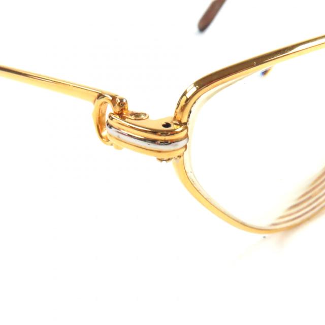 人気▼Cartier カルティエ トリニティ ロゴ金具付き メガネ 眼鏡 アイウェア ゴールド ボルドー 54□15 135 度入り フランス製 メンズ