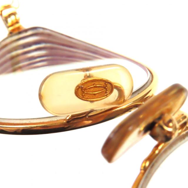 人気▼Cartier カルティエ トリニティ ロゴ金具付き メガネ 眼鏡 アイウェア ゴールド ボルドー 54□15 135 度入り フランス製 メンズ