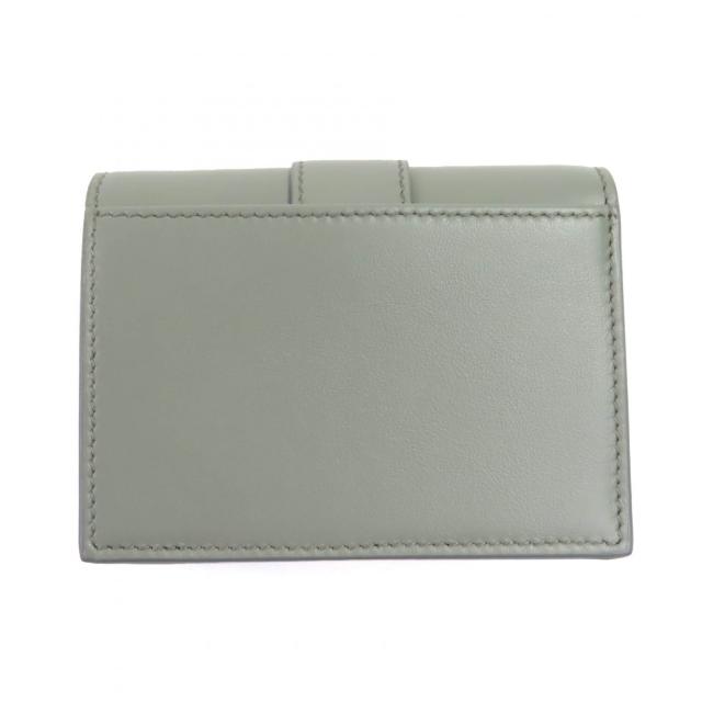 極美品◇FERRAGAMO フェラガモ 0775288 レザー ガンチーニ金具付き コンパクトウォレット 二つ折り財布 アッシュグレー 箱付 イタリア製_2