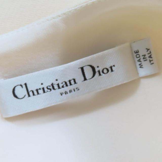 美品☆Christian Dior クリスチャンディオール 341B32A1166 シルク fallコレクション着用 ロゴボタン ドレス ワンピース 38 正規品_5