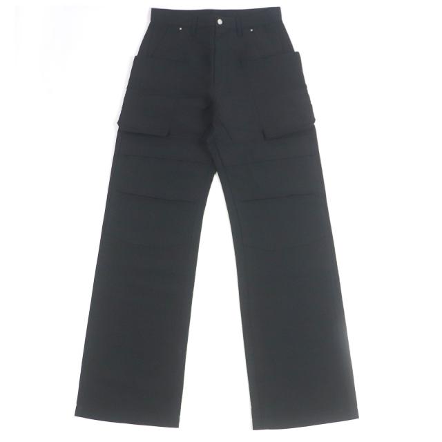 極美品□Rick Owens リックオウエンス 25SS RU01E5346-FH WIDE BELA PANTS ワイドベラデニムパンツ カーゴパンツ ブラック 30 イタリア製