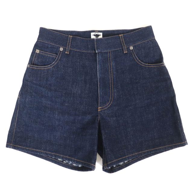 極美品△Christian Dior クリスチャンディオール 25SS 512P44A3426 裏地オブリーク ロゴワッペン デニム ショートパンツ 36 正規品 伊製