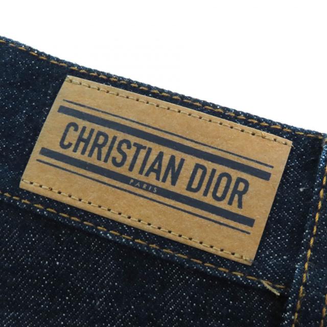 極美品△Christian Dior クリスチャンディオール 25SS 512P44A3426 裏地オブリーク ロゴワッペン デニム ショートパンツ 36 正規品 伊製_4