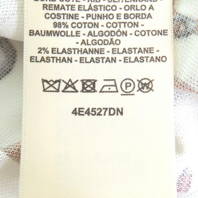 未使用品△HERMES エルメス 24SS 4E4527DN パノプリ・ドゥ・キュイール コットン100％ 鹿の子地 半袖 ワンピース 白 茶 36 正規品 伊製_6