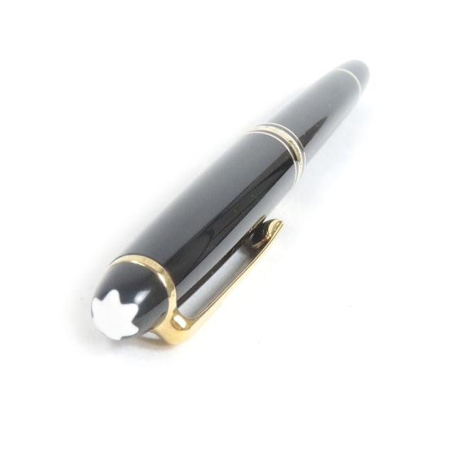 美品□MONTBLANC モンブラン マイスターシュテュック クラシック ペン先14K Mニブ キャップ式 万年筆 ブラック ゴールド ドイツ製 メンズ_2