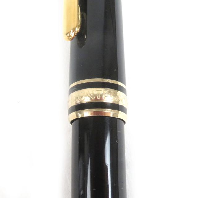 美品□MONTBLANC モンブラン マイスターシュテュック クラシック ペン先14K Mニブ キャップ式 万年筆 ブラック ゴールド ドイツ製 メンズ_5