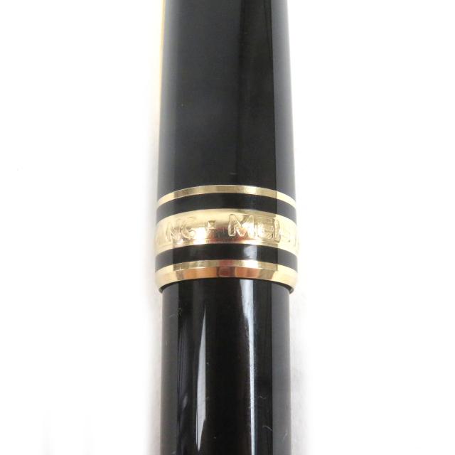 美品□MONTBLANC モンブラン マイスターシュテュック クラシック ペン先14K Mニブ キャップ式 万年筆 ブラック ゴールド ドイツ製 メンズ_6