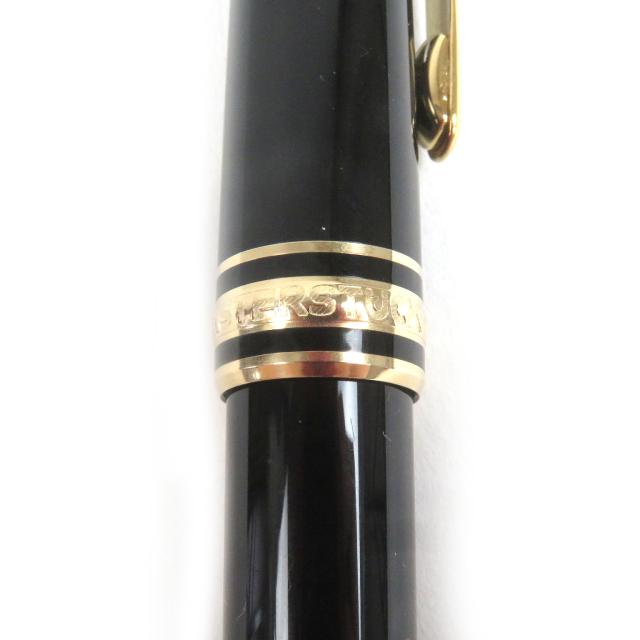 美品□MONTBLANC モンブラン マイスターシュテュック クラシック ペン先14K Mニブ キャップ式 万年筆 ブラック ゴールド ドイツ製 メンズ_7