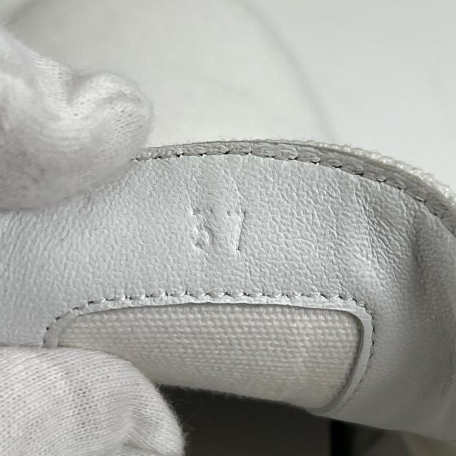 美品▲HERMES エルメス 241180Z イノサン キャンバス ロゴ刺繍 パッチ アップリケ ローカットスニーカー ホワイト 37 伊製 レディース_8