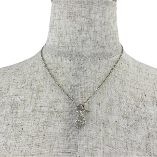 美品△HERMES エルメス シェーヌダンクル アミュレット ハート