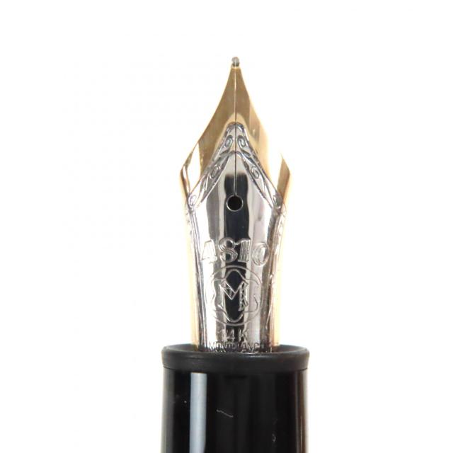 良品▼MONTBLANC モンブラン マイスターシュテュック ル・グラン ペン先14K Fニブ ホワイトスター 万年筆 ブラック ゴールド ドイツ製_4