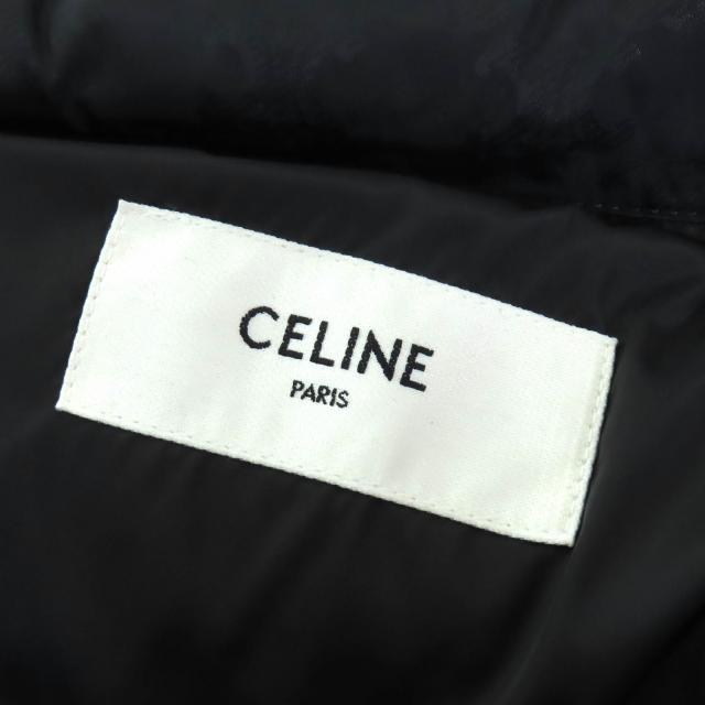 極美品△CELINE セリーヌ 2W987795W トリオンフワッペン キルティング モノグラム パディングベスト ブラック 36 伊製 正規品 レディース_7