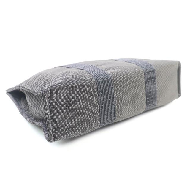 極美品★HERMES エルメス エールライン MM シルバー金具 セリエボタン キャンバス トートバッグ グレー フランス製 レディース_2