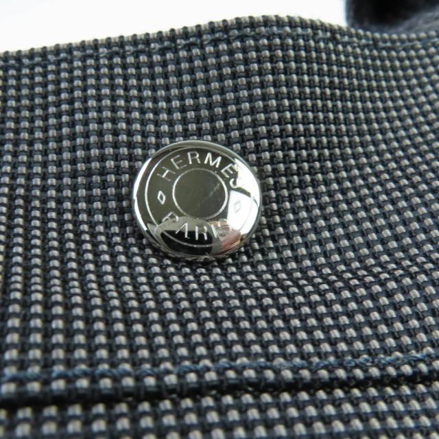 極美品★HERMES エルメス エールライン MM シルバー金具 セリエボタン キャンバス トートバッグ グレー フランス製 レディース_7