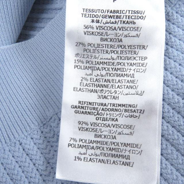 極美品□GUCCI adidas グッチ アディダス 700482 ウェブライン スリーストライプス 半袖 ニットポロシャツ ライトブルー S 伊製 正規品_5