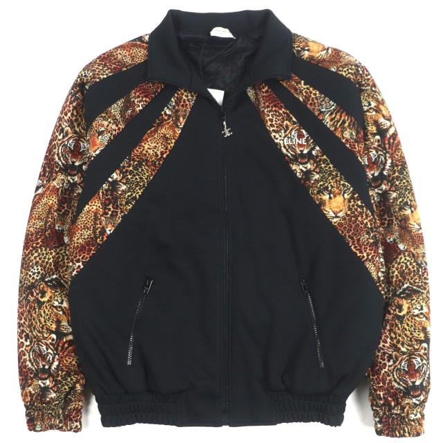 未使用品▼CELINE セリーヌ 22AW 2Y949435S エディ期 トリオンフ レオパード柄 タイガー 中綿 ZIPUP トラックジャケット S 正規品 メンズ