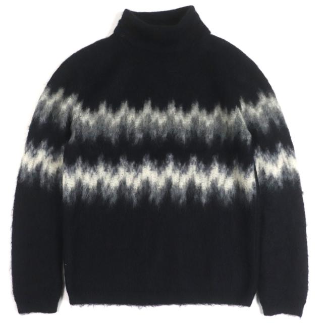 美品▼SAINT LAURENT PARIS サンローランパリ 2020年製 632010 モヘア67% タートルネック ニットセーター ブラック M 伊製 正規品 メンズ