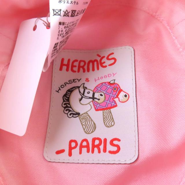 未使用品★HERMES エルメス H241065N カルヴィ シーシェル コットン100％ シェーヌダンクル・貝殻金具付 バケット ハット ピンク　57 未使用品☆HERMES エルメス H241065N カルヴィ シーシェル コットン100