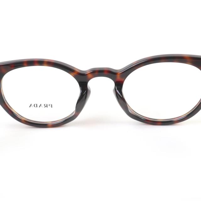 極美品☆PRADA プラダ VPRA11-D ロゴ入り メガネ 眼鏡 アイウェア ブラウン マーブル 49□22 デモレンズ ケース付 イタリア製 レディース 極美品☆PRADA プラダ VPRA11-D ロゴ入り メガネ 眼鏡 アイウェア