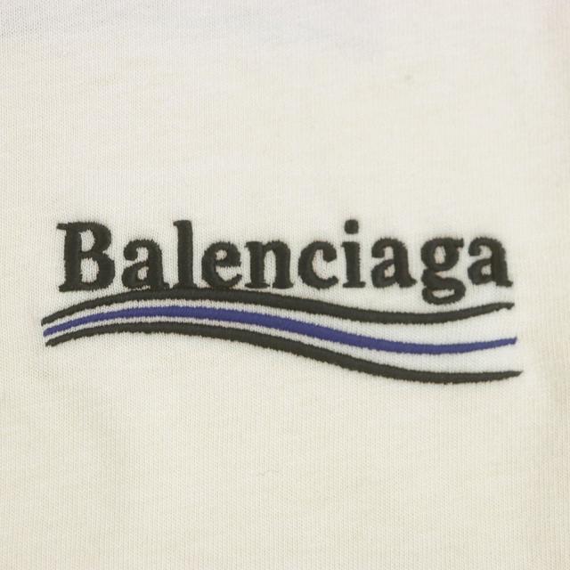 未使用品▼BALENCIAGA バレンシアガ 22AW 641655 ロゴ刺繍 オーバーサイズ ショートスリーブ 半袖Ｔシャツ クリーム XXS 正規品 メンズ_3