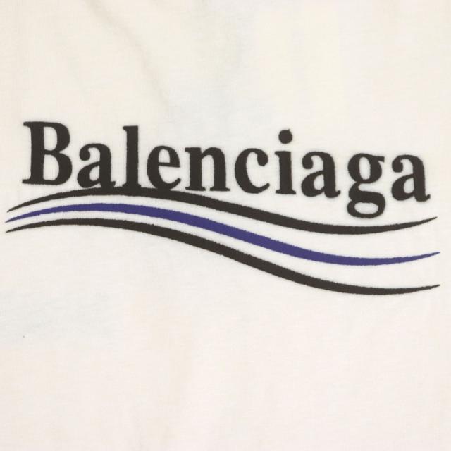 未使用品▼BALENCIAGA バレンシアガ 22AW 641655 ロゴ刺繍 オーバーサイズ ショートスリーブ 半袖Ｔシャツ クリーム XXS 正規品 メンズ_4