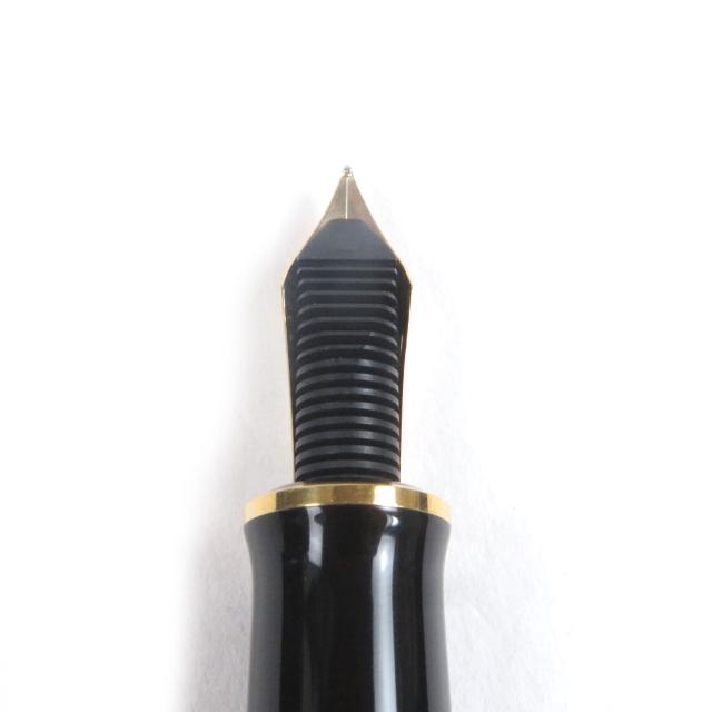 極美品□PERIKAN ペリカン スーベレーン M600 ペン先14C Fニブ キャップ式 万年筆 ブラック ゴールド 箱・ケース付き ドイツ製 メンズ_5
