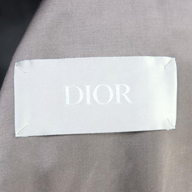 極美品○DIOR ディオール オム 943C301A4698 テクニカルコットン サテン ロゴボタン ベルト付き トレンチコート グレー 42 正規品 メンズ_8