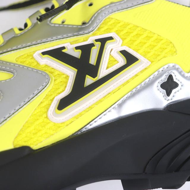未使用品□LOUIS VUITTON ルイヴィトン 2022年製 1AA3A8 LV タティックライン ローカットスニーカー イエロー シルバー 7.5 イタリア製_5