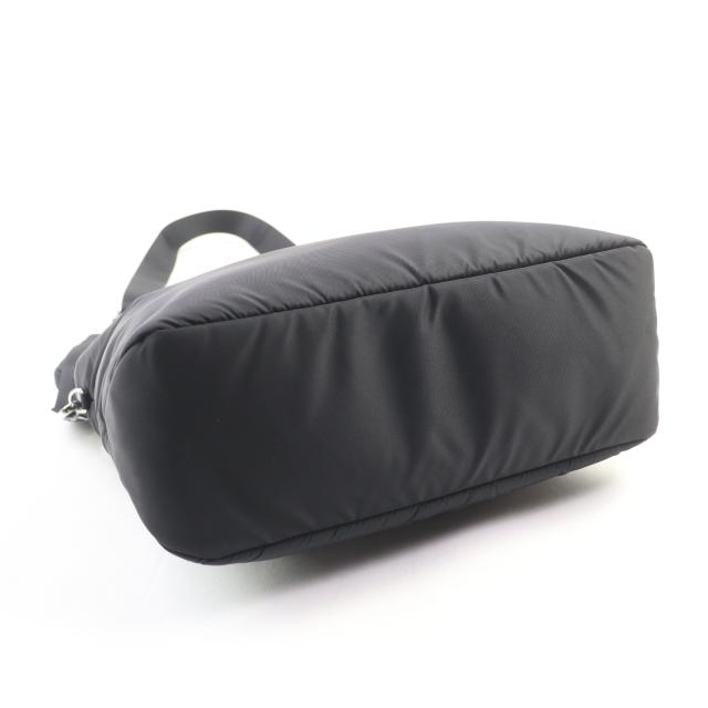 美品★PRADA プラダ 1BG867 Re-Nylon ポーチ・ショルダー付 トライアングルロゴ レザー使い 2WAY ハンドバッグ ブラック 伊製 レディース 美品☆PRADA プラダ 1BG867 Re-Nylon ポーチ・ショルダー付